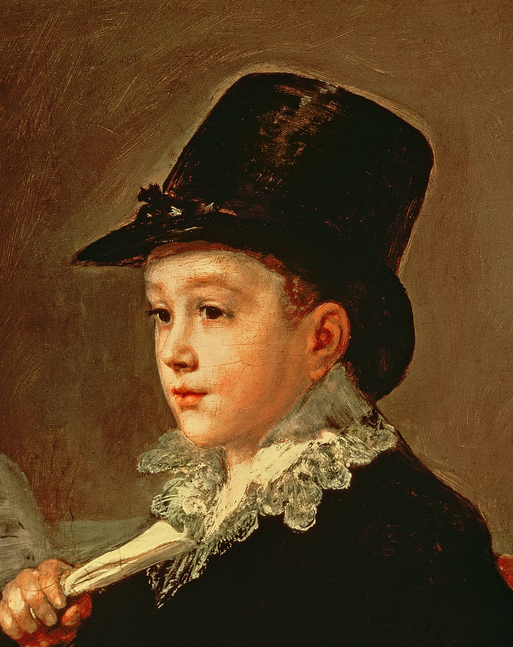 Portret Marianito Goyi, wnuka artysty, ok. 1815 olej na płótnie, detal z 52604 autorstwa Francisco de Goya