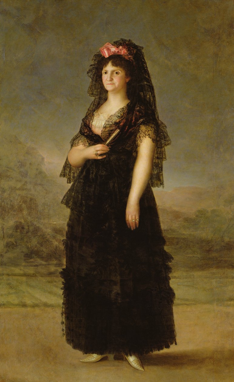 Królowa Maria Luiza (1751-1819) w mantylce, 1799 r. autorstwa Francisco de Goya