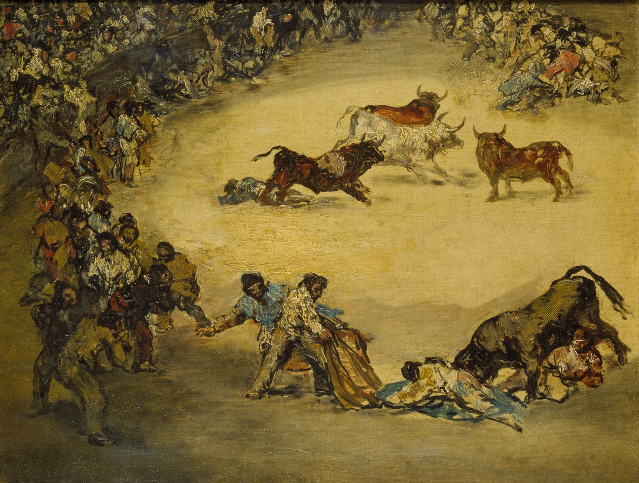 Scena z walki byków: hiszpańska rozrywka, XVIII wiek autorstwa Francisco de Goya