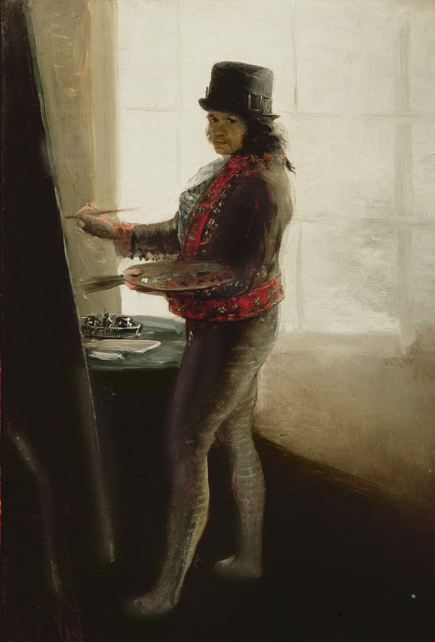 Autoportret w pracowni, ok. 1790 autorstwa Francisco de Goya