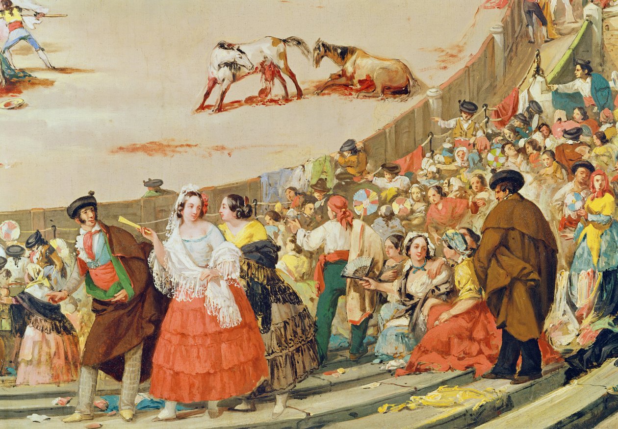 Walka byków (detal pierwszego planu) autorstwa Francisco de Goya