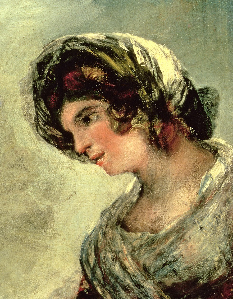 Mleczarka z Bordeaux, ok. 1824 olej na płótnie, detal z 12861 autorstwa Francisco de Goya