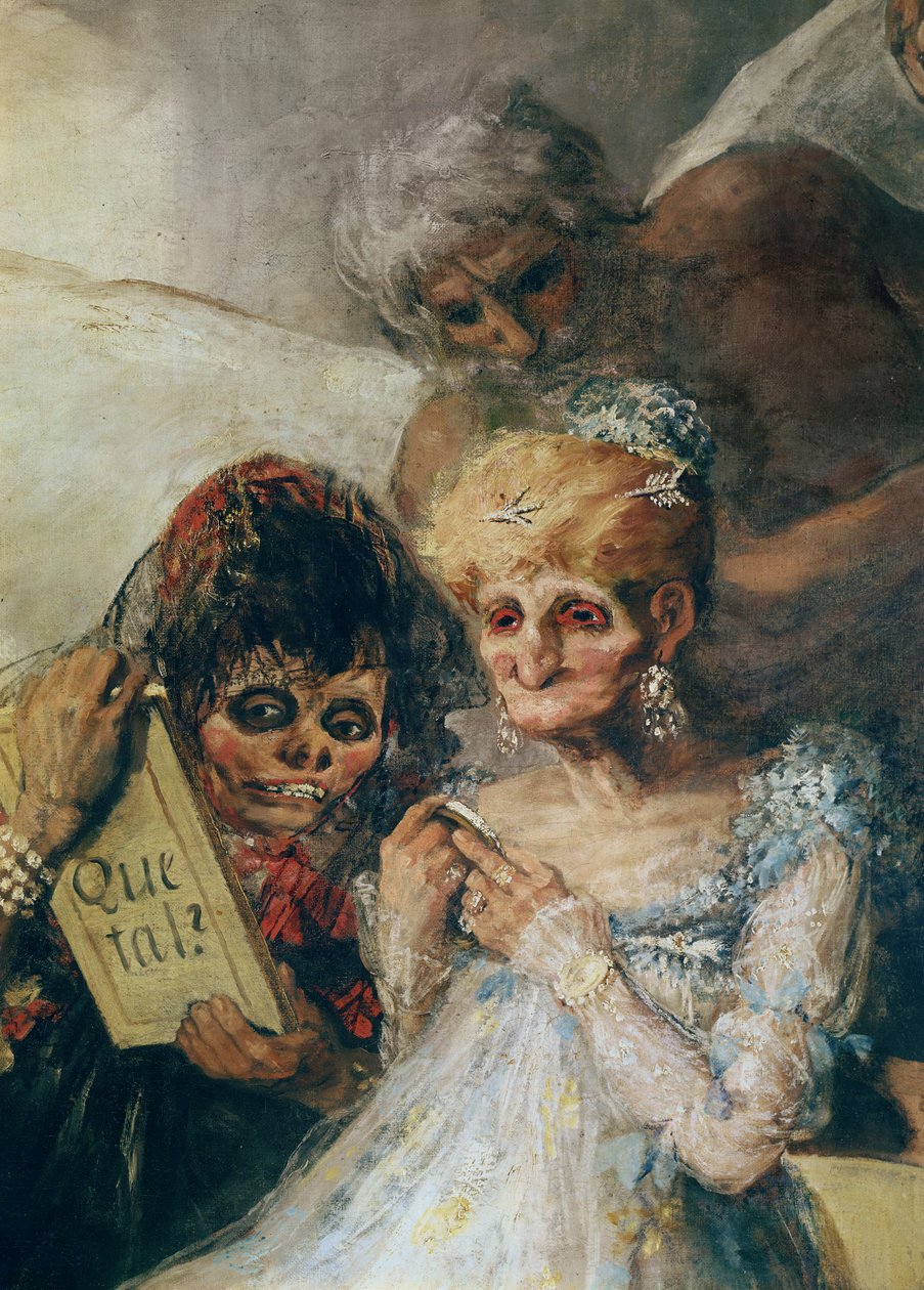 Fragment twarzy Starych Kobiet, 1808-1812 olej na płótnie autorstwa Francisco de Goya