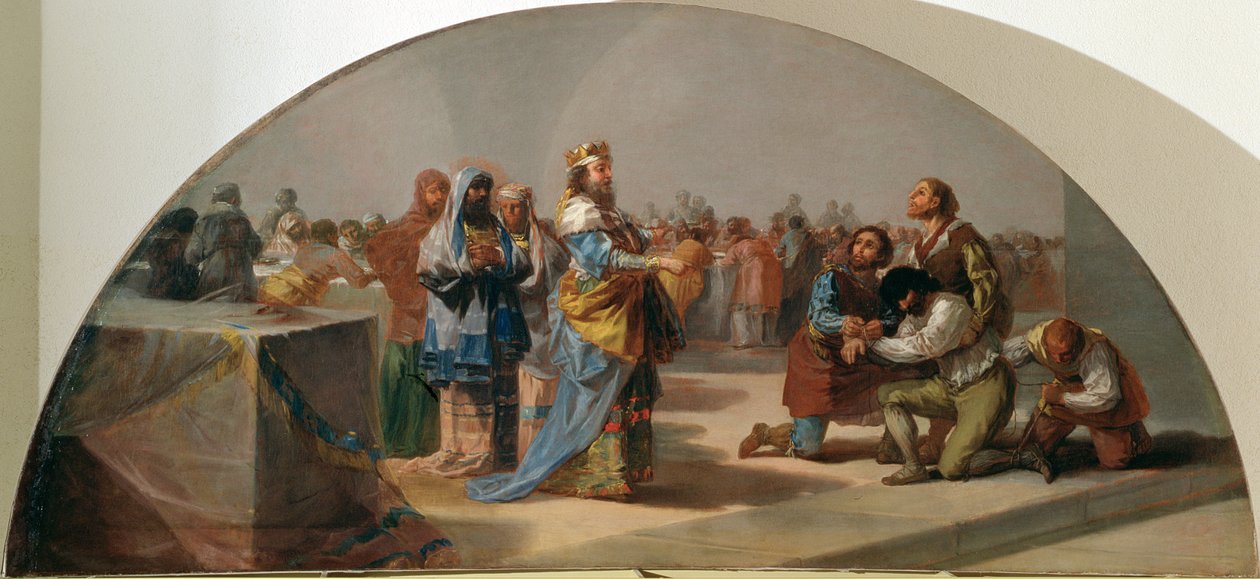 Przypowieść o gościach na weselu syna króla, 1796-97 autorstwa Francisco de Goya