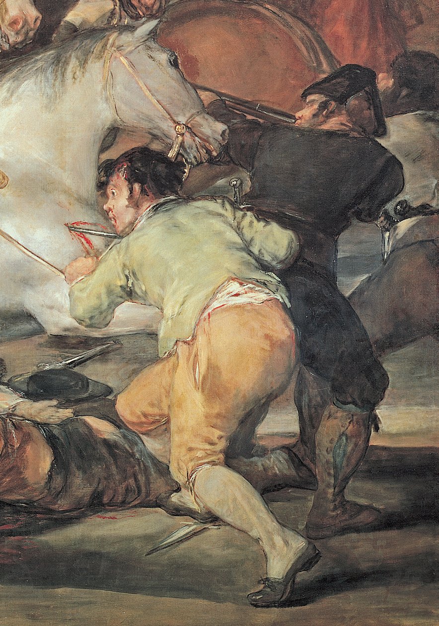 2 maja 1808. Zamieszki przeciwko najemnikom mameluków, 1814 olej na płótnie, fragment z 38642 autorstwa Francisco de Goya
