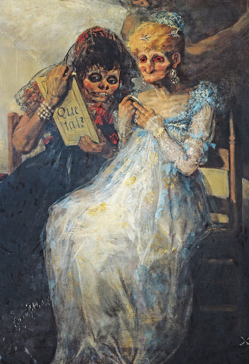 Czasy starych kobiet, 1820 olej na płótnie, detal z 16775 autorstwa Francisco de Goya