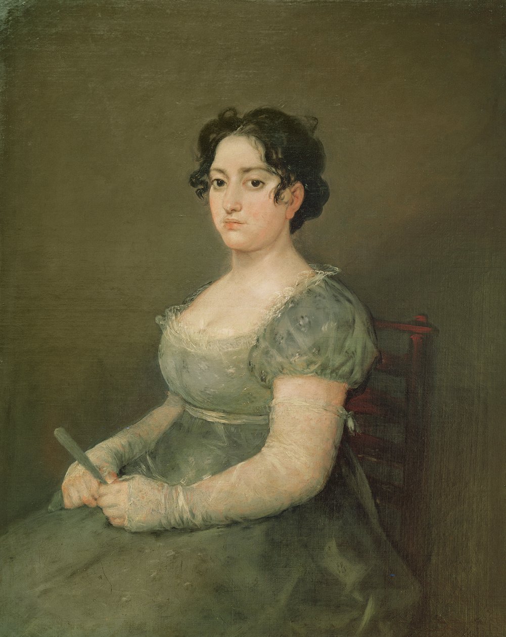 Kobieta z wachlarzem, ok. 1805-06 autorstwa Francisco de Goya
