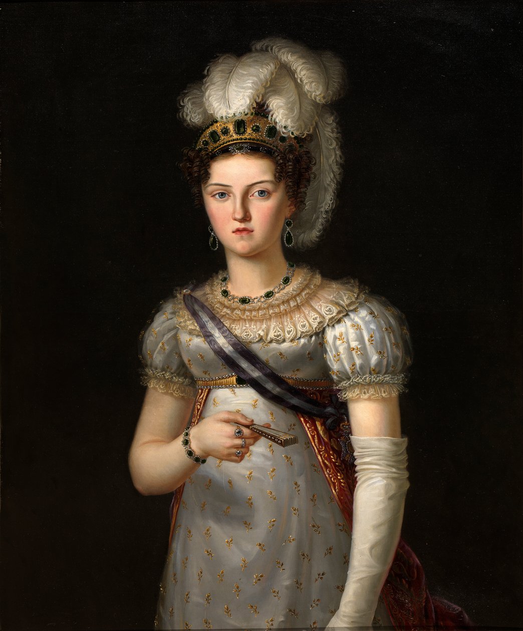 María Josefa Amalia de Sajonia, trzecia żona Fernanda VII autorstwa Francisco Lacoma y Fontanet