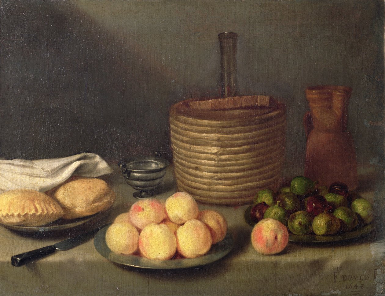 Martwa natura z owocami, 1648 autorstwa Francisco Palacios