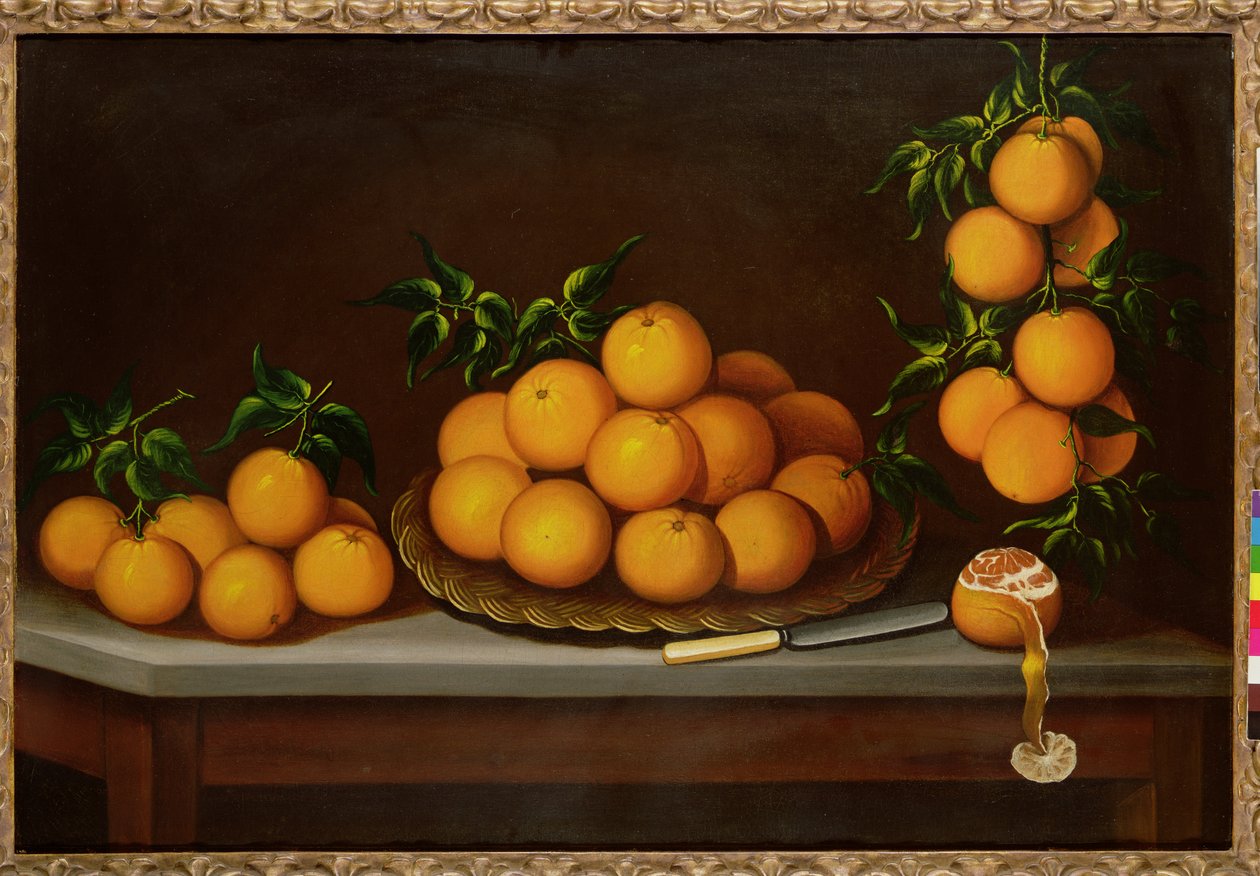 Martwa natura z pomarańczami, 1679 autorstwa Francisco de Vargas