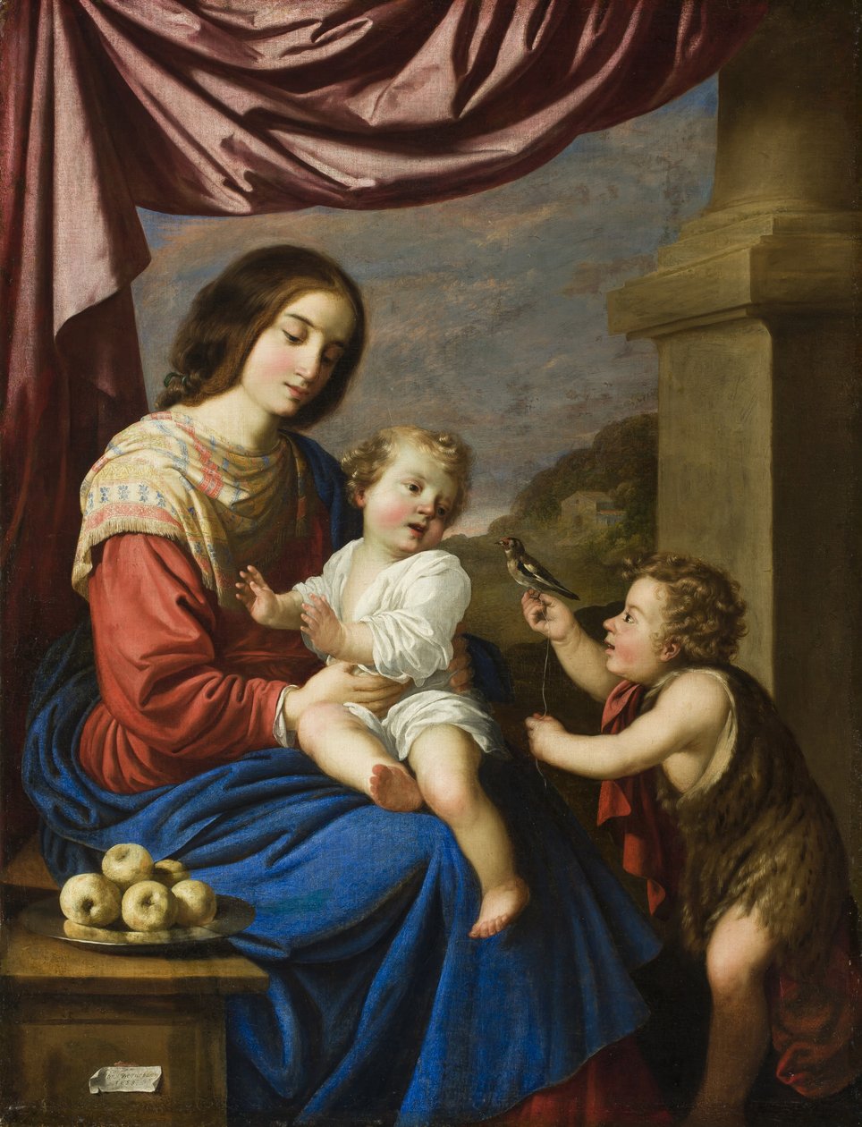 Madonna z Dzieciątkiem z Dzieciątkiem Święty Jan, 1658 autorstwa Francisco de Zurbaran
