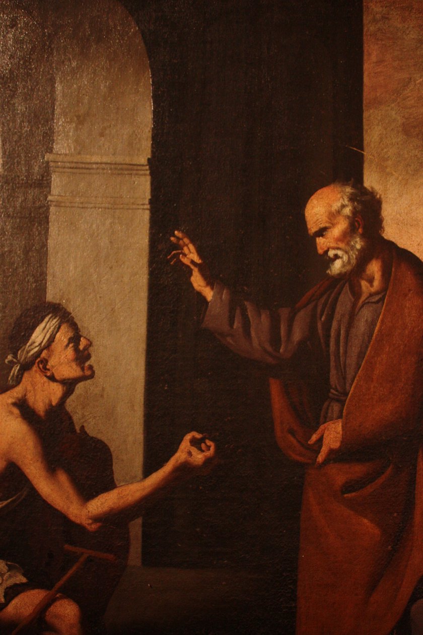 Święty Piotr uzdrawia paralityka autorstwa Francisco de Zurbaran