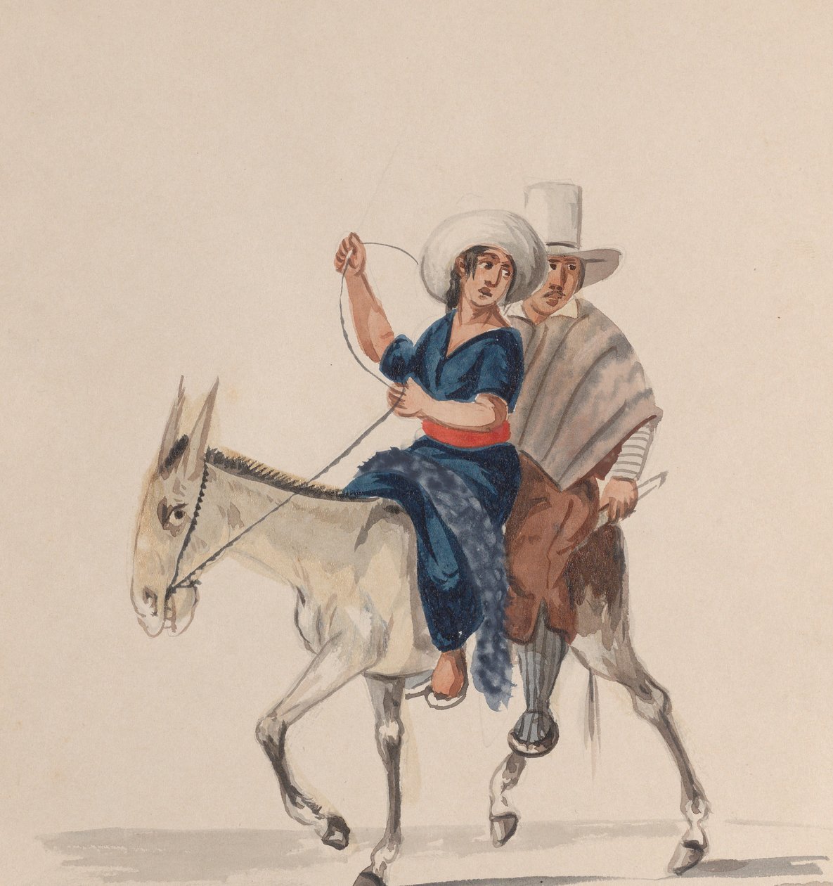 Indianin jadący na osiołku, z grupy rysunków przedstawiających Peruwiańczyka..., ok. 1930 r. 1848. autorstwa Francisco