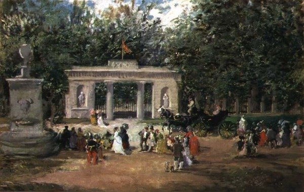 Brama Ogrodów Botanicznych w Madrycie z Muzeum Prado autorstwa Francisco Domingo Marqués