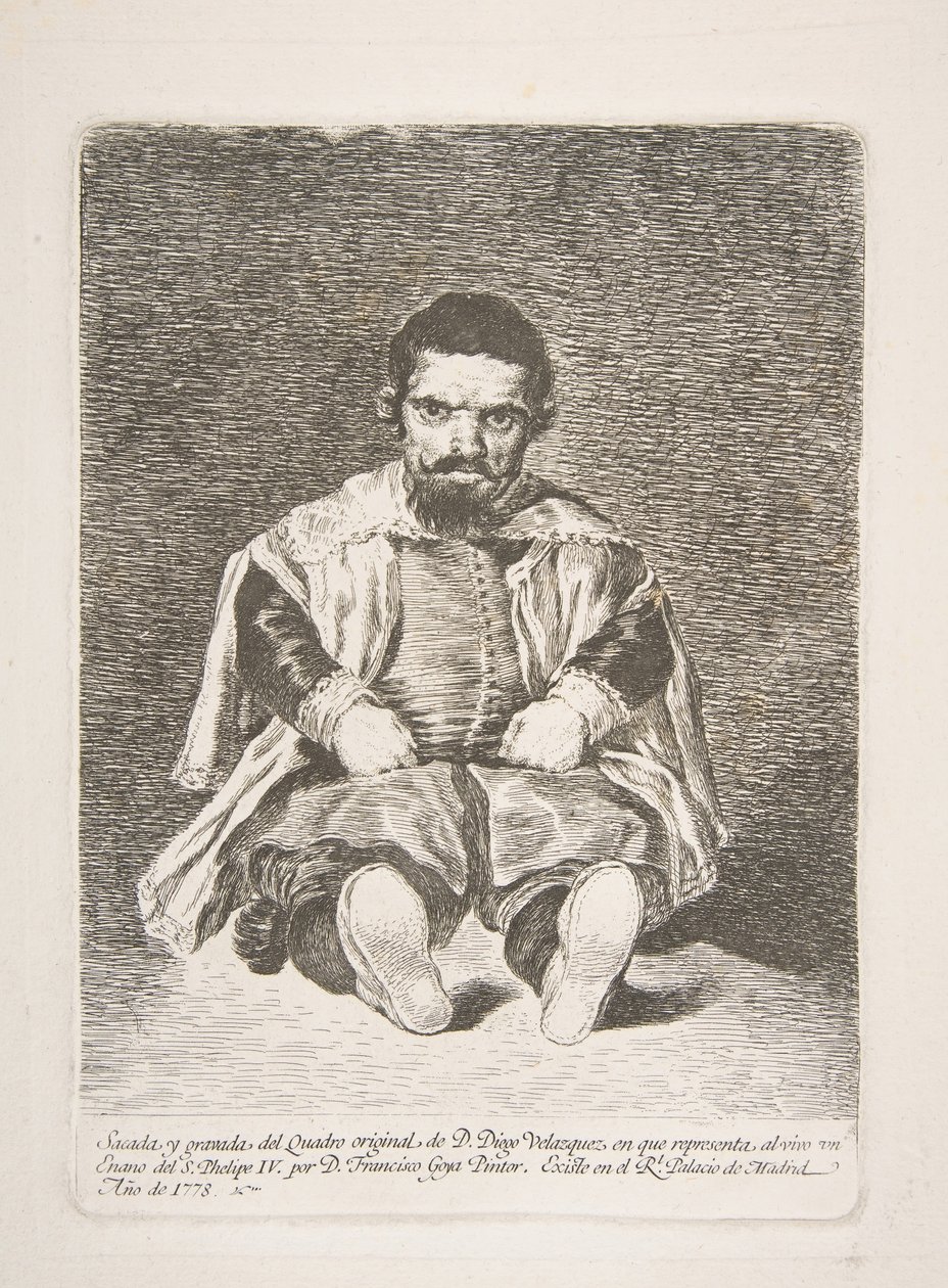Krasnolud krasnolud znany jako El Primo po Diego Velázquez, 1778. autorstwa Francisco de Goya
