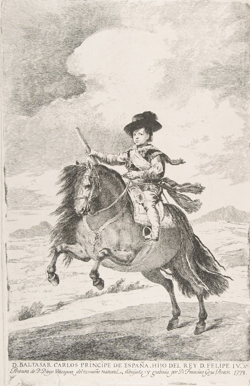 Baltasar Carlos, książę Hiszpanii i syn Filipa IV D. Baltasar Carlos Principe de Espa..., 1778. autorstwa Francisco de Goya