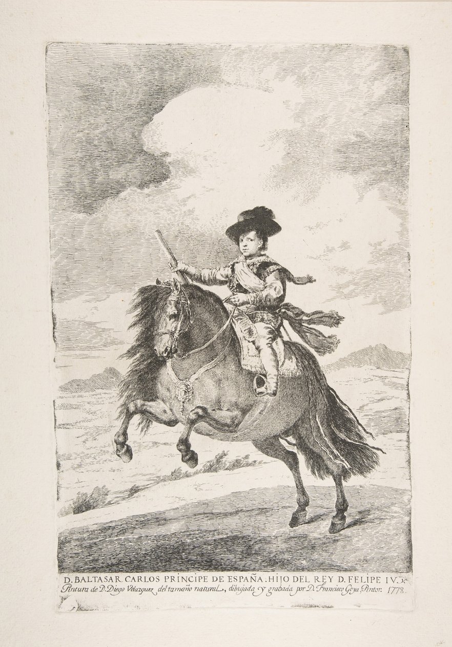 Balthasar Carlos, książę Hiszpanii i syn Filipa IV D. Baltasar Carlos Principe de Esp..., 1778. autorstwa Francisco de Goya