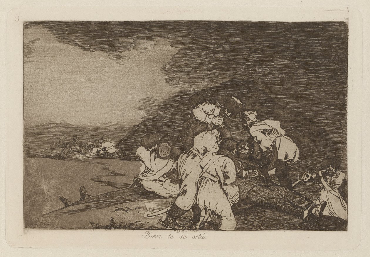 Czy wszystko w porządku? (Dobrze Ci służy), pl. 6 z serii Katastrofy wojny autorstwa Francisco de Goya