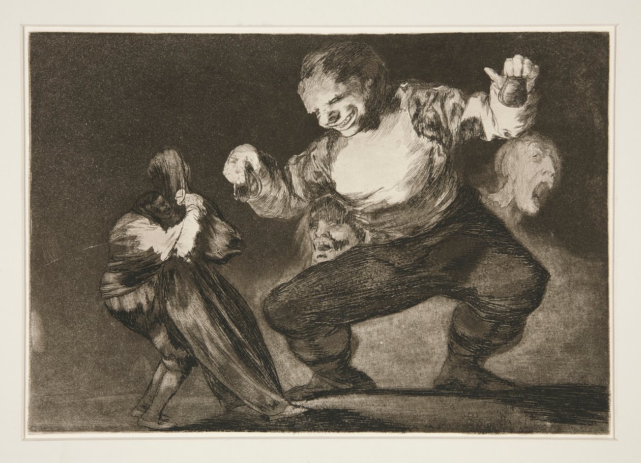 Bobalic?n (Simpleton), pl. 4 z serii Los proverbios autorstwa Francisco de Goya