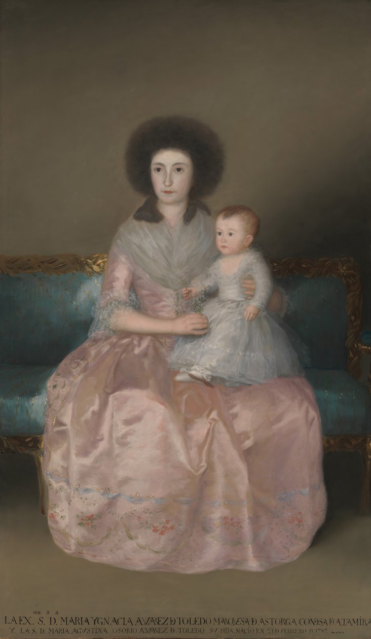 Hrabina Altamira i jej córka, Maria Agustina, 1787-88. autorstwa Francisco de Goya