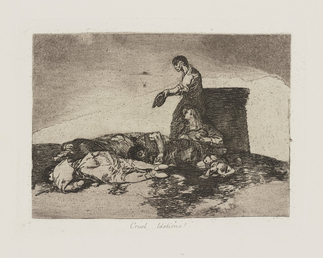 Okrutna litość! (okrutna opowieść o nieszczęściu!), pl. 48 z cyklu Katastrofy wojny autorstwa Francisco de Goya