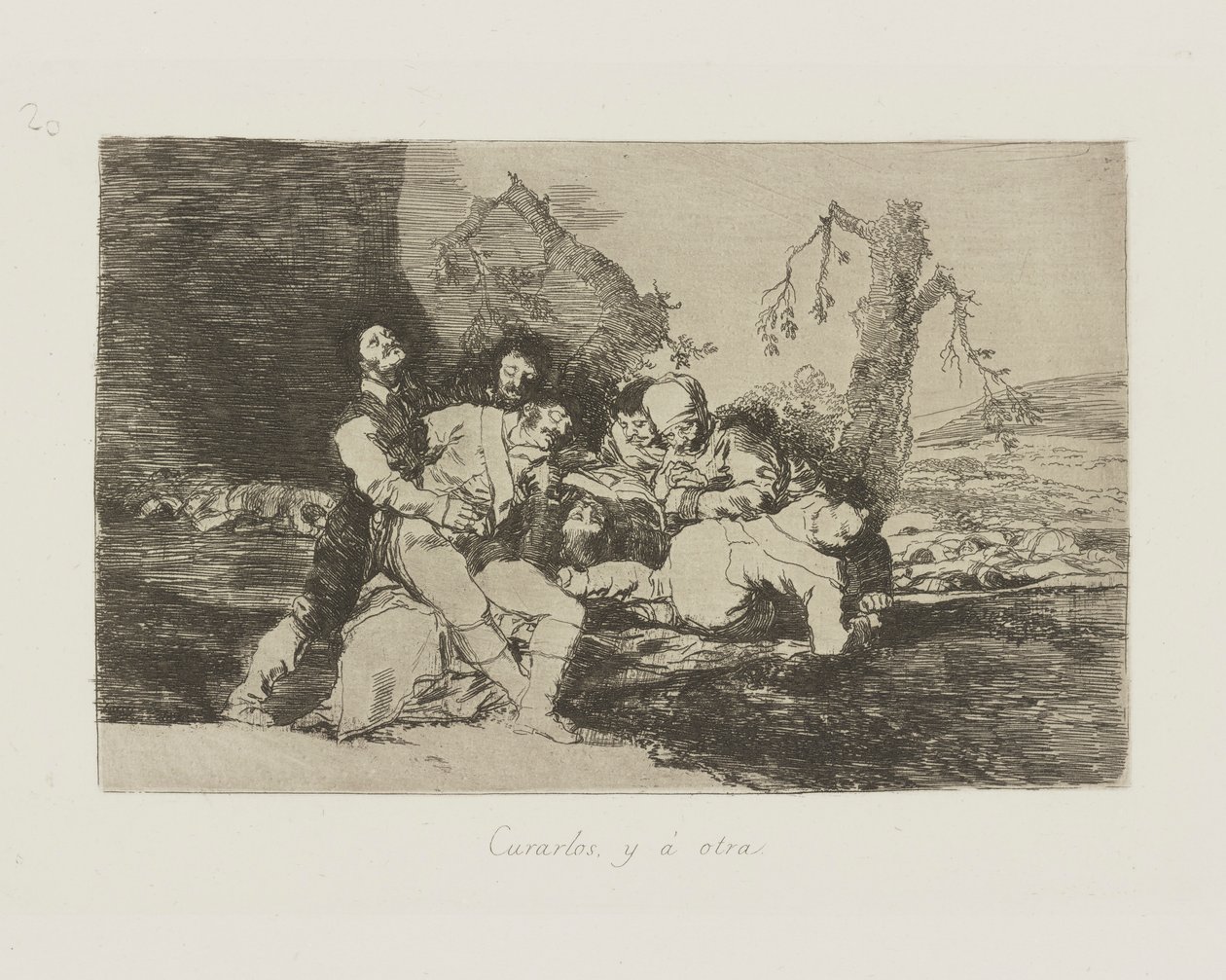 Wyleczyć je, i? inne. (Zdobądź je dobrze i dalej.), pl. 20 z cyklu Katastrofy wojny autorstwa Francisco de Goya