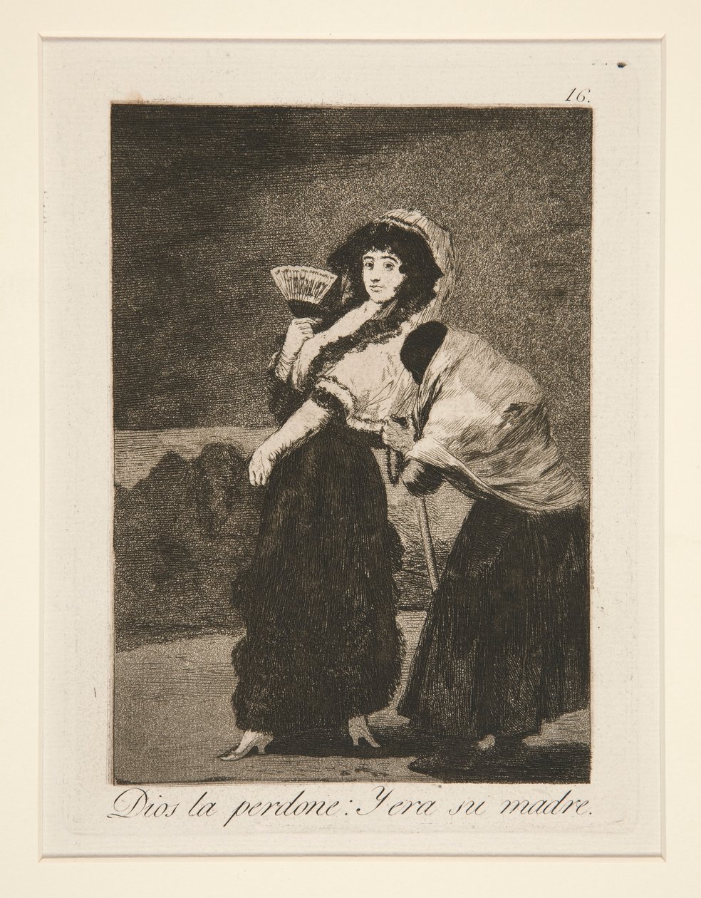 Boże wybacz jej: i to była jej matka (Dla Nieba autorstwa Francisco de Goya