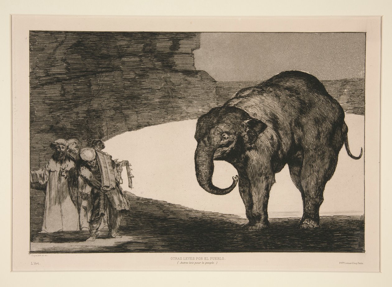 Disparate de bestia (Animal Folly), nienumerowana płyta z serii Los proverbios autorstwa Francisco de Goya