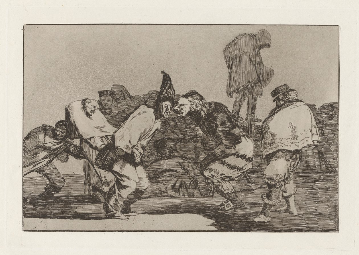 Disparate de carnaval (Carnival Folly), znany również jako Alegrias antrojo, que ma?ana seras ash (Raduj się, karnawał, dla jutra będziesz popiół), z serii Los disparates (Los proverbios) autorstwa Francisco de Goya