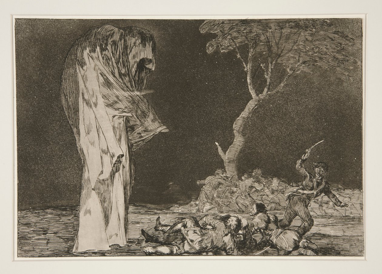 Bzdura strachu (Szaleństwo strachu), pl. 2 z przysłów autorstwa Francisco de Goya