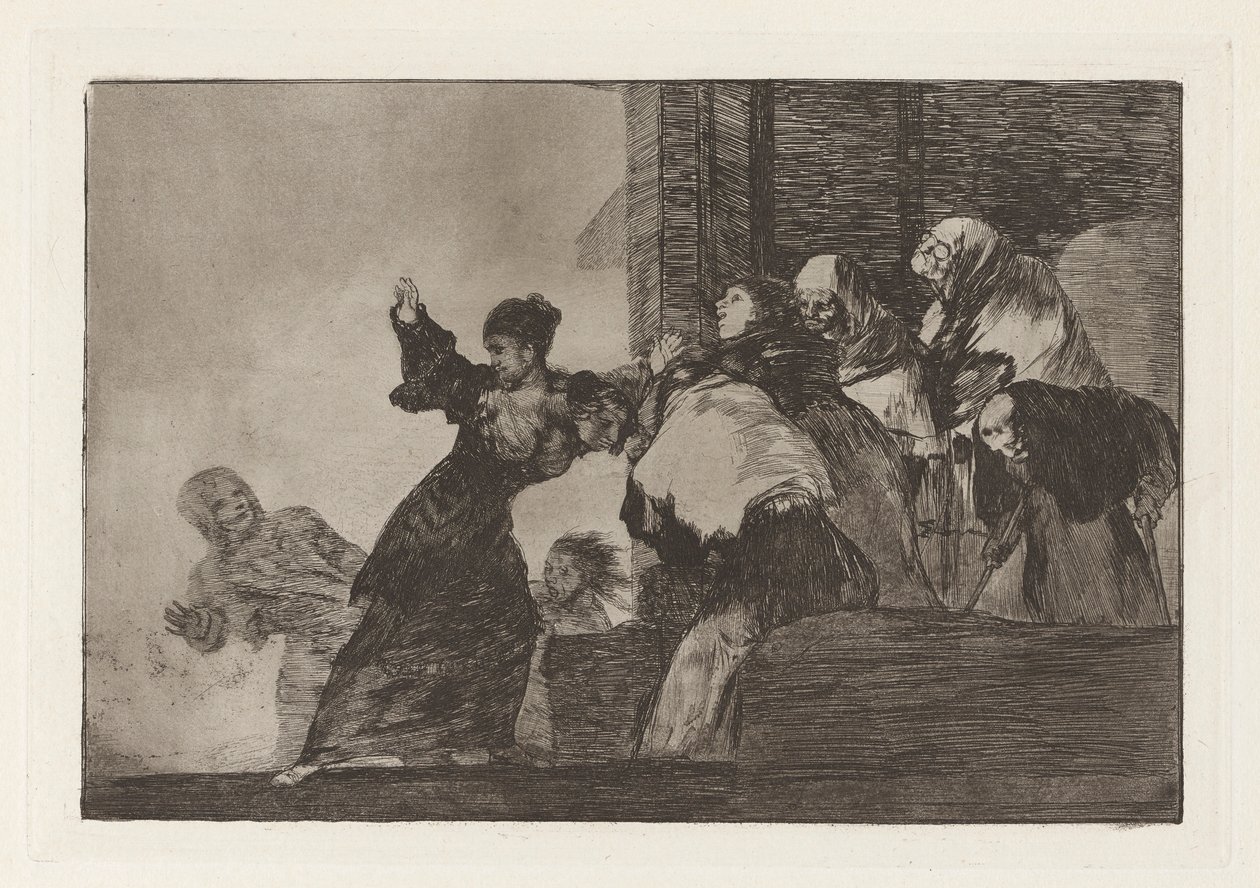 Disparate pobre (Poor Folly), znany również jako Dwie głowy są lepsze niż jedna, z serii Los disparates (Los proverbios) autorstwa Francisco de Goya