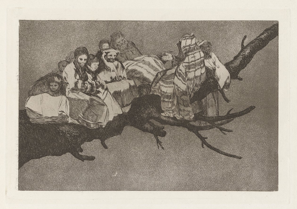 Nonsense ridiculous (Ridiculous Folly), znany również jako Andarse por las ramas (To Go Amongst the Branches), z serii Los disparates (Los proverbios) autorstwa Francisco de Goya