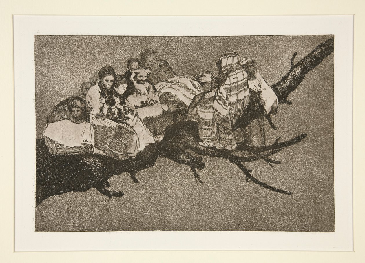 Disparate ridiculo (Śmieszne szaleństwo), pl. 3 z serii Los proverbios autorstwa Francisco de Goya