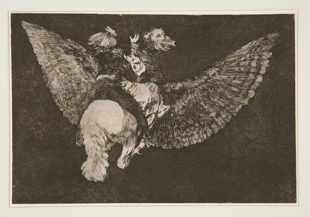 Disparate volante (Flying Folly), pl. 5 z serii Los proverbios autorstwa Francisco de Goya