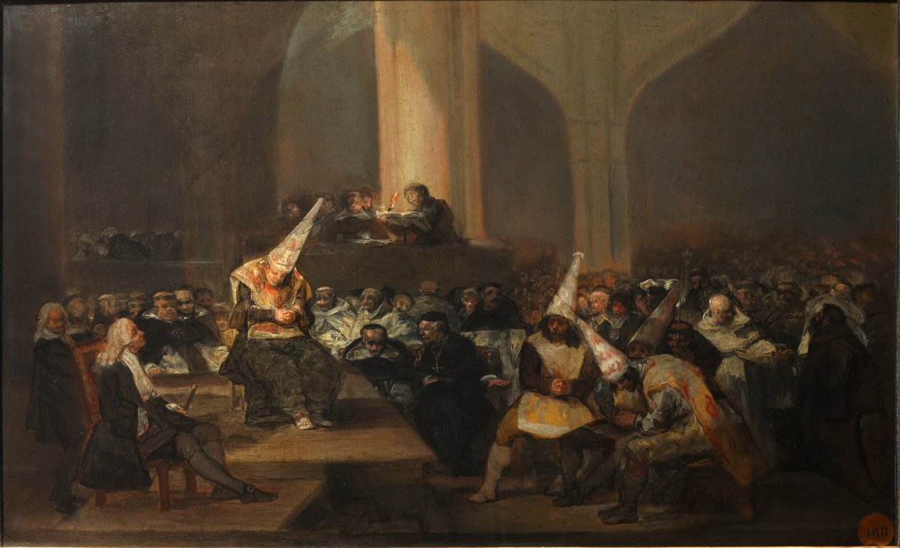 Scena inkwizycji autorstwa Francisco de Goya