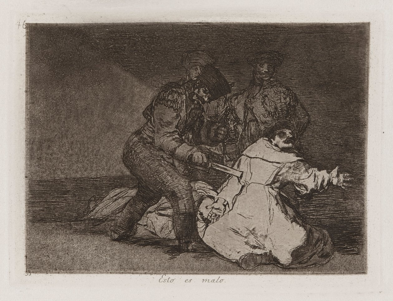 To jest złe, płyta 46 z filmu Katastrofy wojny autorstwa Francisco de Goya