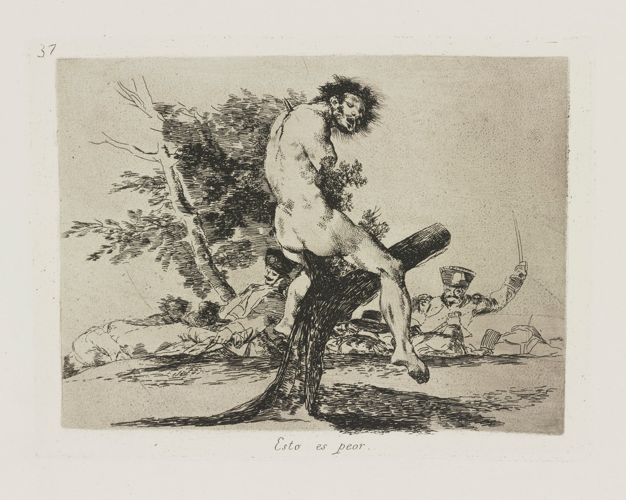 To jest gorsze. (To jest gorsze), pl. 37 z cyklu Katastrofy wojny autorstwa Francisco de Goya
