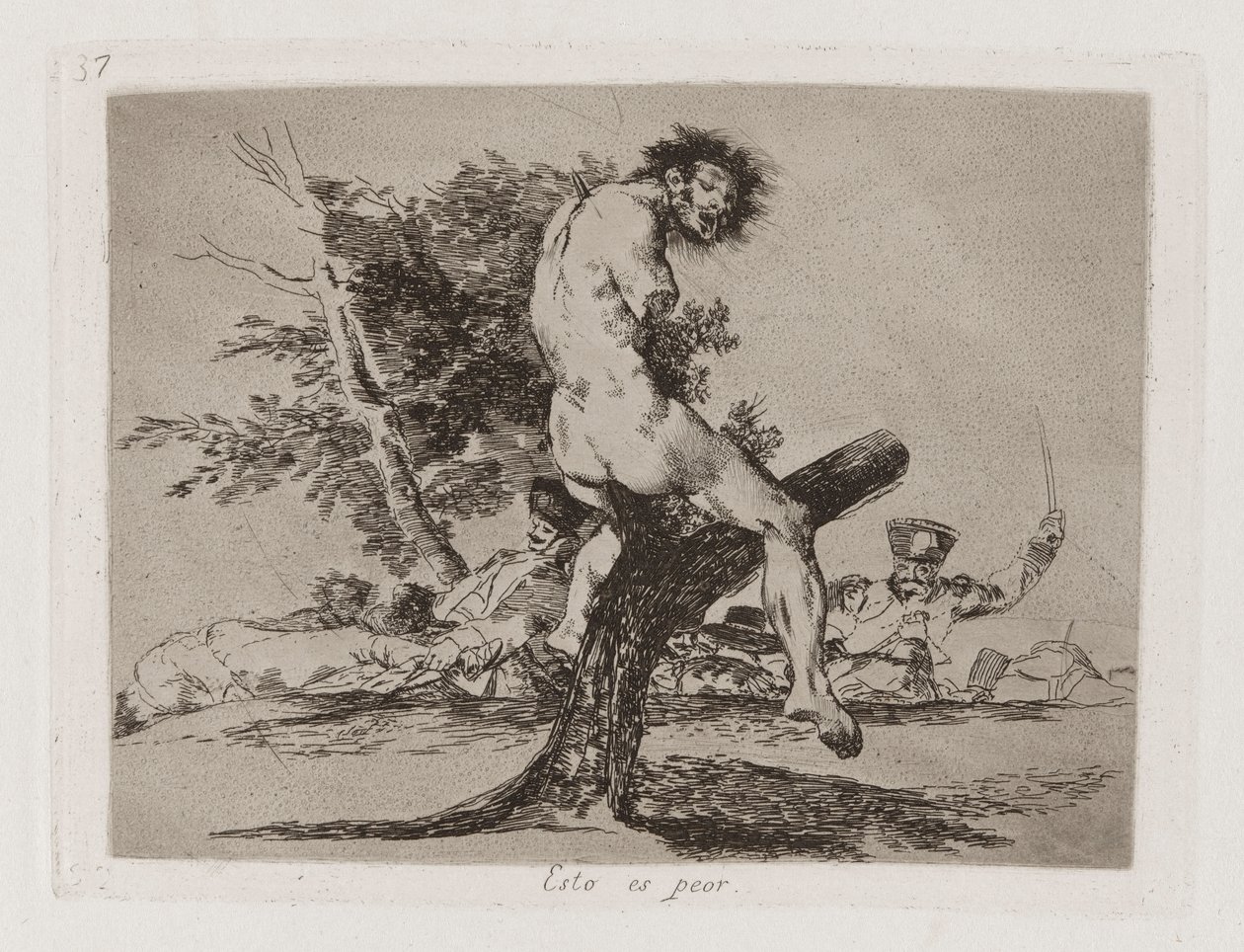 Jest gorzej, płyta 37 z filmu Katastrofy wojny autorstwa Francisco de Goya