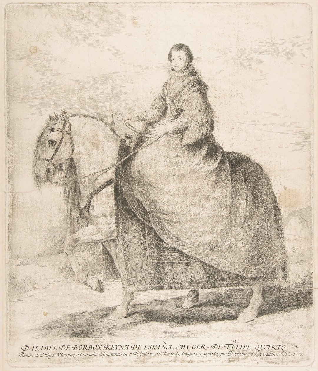 Isabel de Bourbon, królowa Hiszpanii i żona Filipa IV D. Isabel de Borbon, Reyna de Esp..., 1778. autorstwa Francisco de Goya