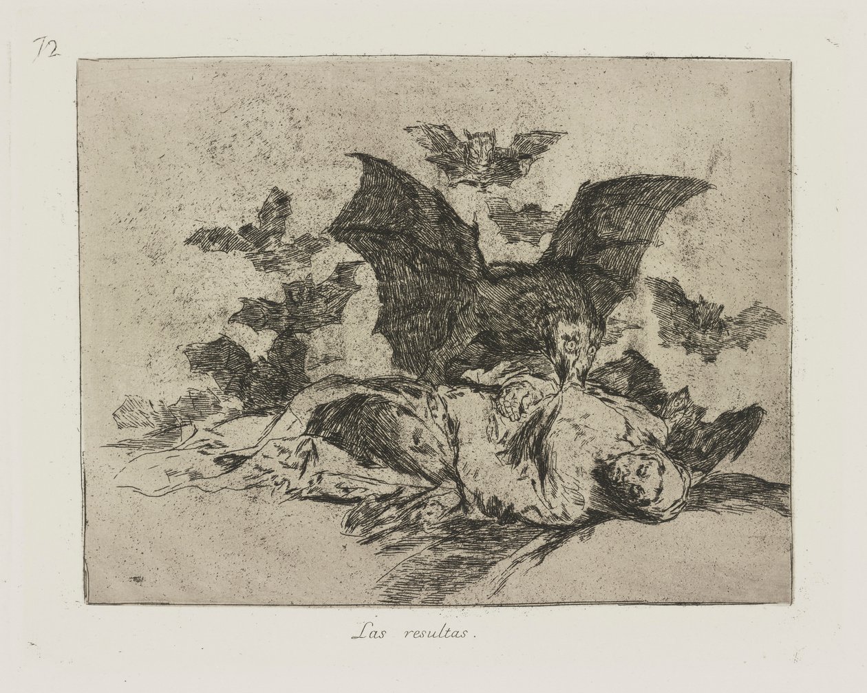 Wyniki. (Konsekwencje), pl. 72 z cyklu Katastrofy wojny autorstwa Francisco de Goya