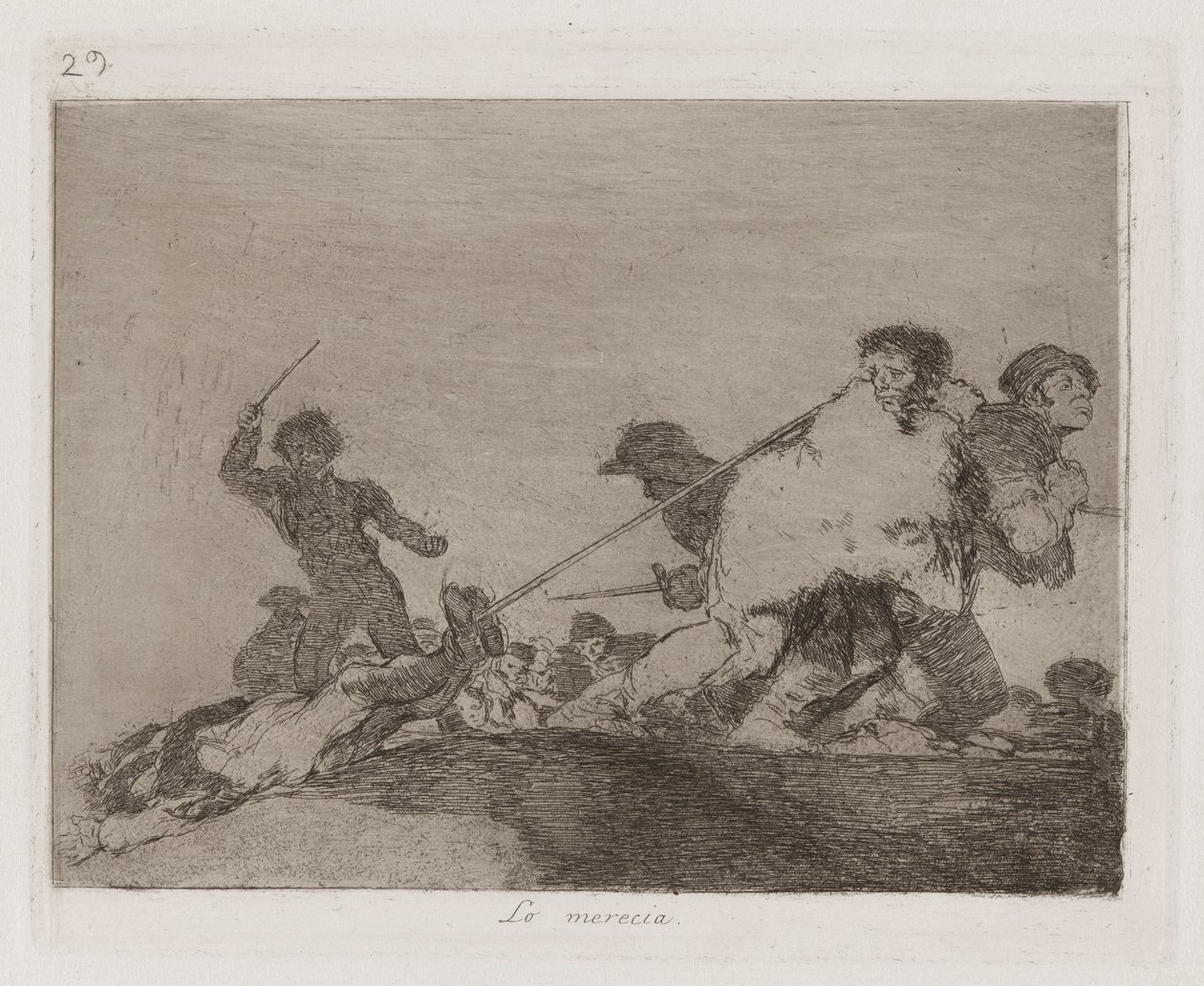 Zasłużył na to, płyta 29 z Klęsk wojennych autorstwa Francisco de Goya