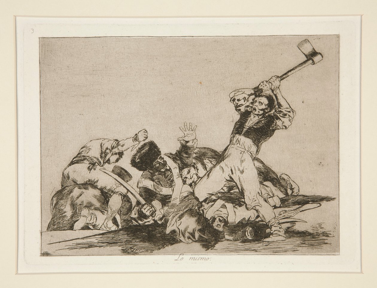Ten sam (Ten sam), pl. 3 z filmu Katastrofy wojny autorstwa Francisco de Goya