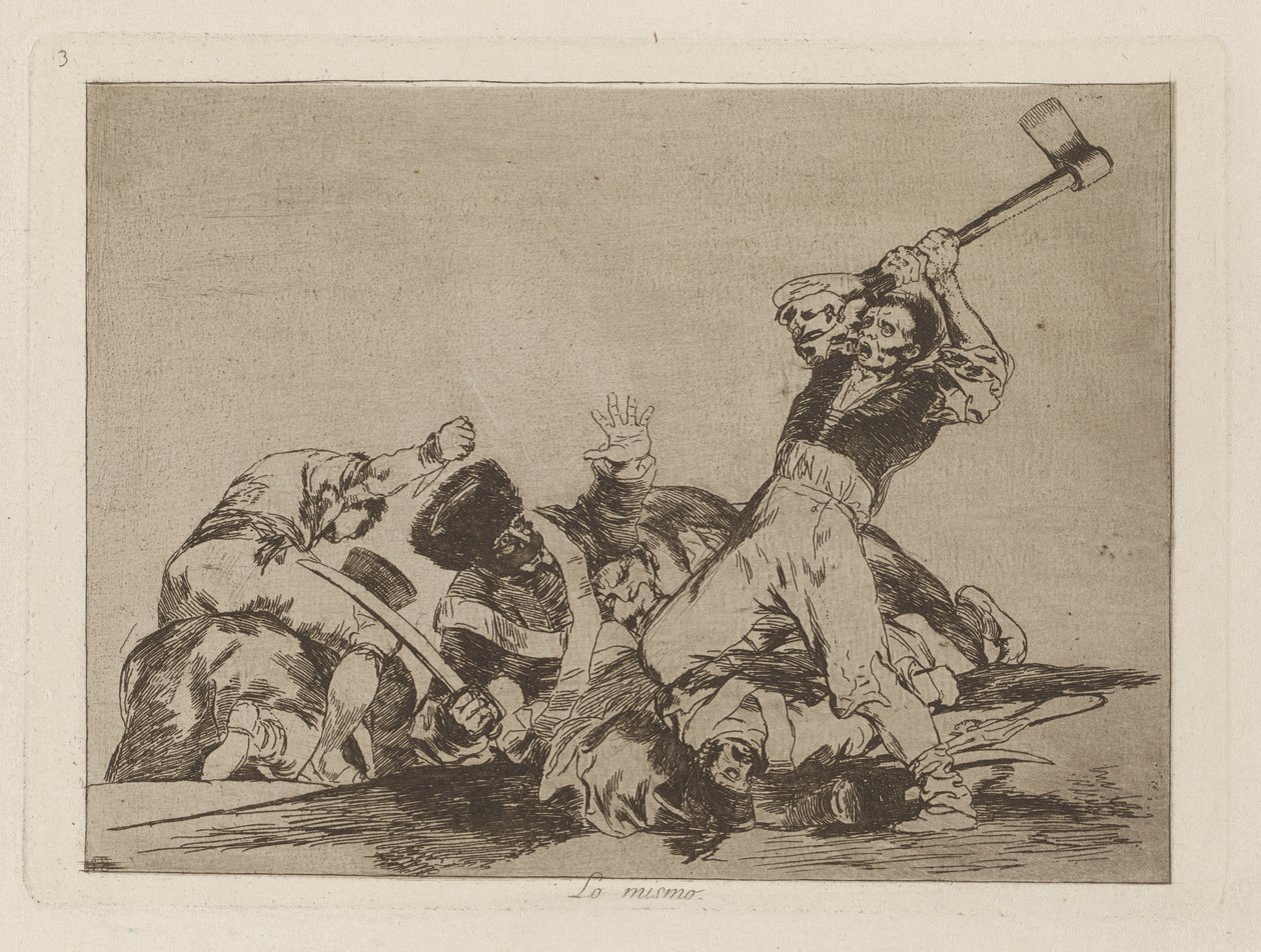 Ten sam (Ten sam), pl. 3 z serii Katastrofy wojny autorstwa Francisco de Goya