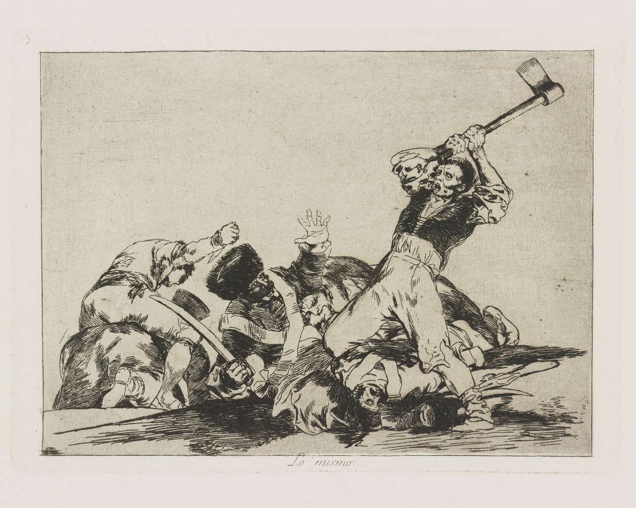 Ten sam (Ten sam), pl. 3 z serii Katastrofy wojny autorstwa Francisco de Goya