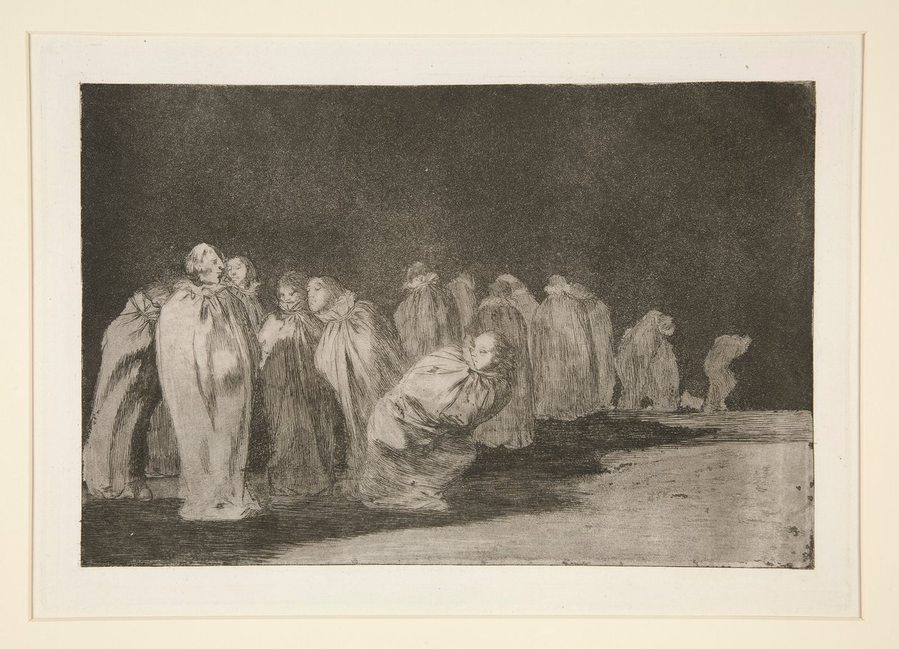Worki (Mężczyźni w workach), pl. 8 z cyklu Przysłowia autorstwa Francisco de Goya