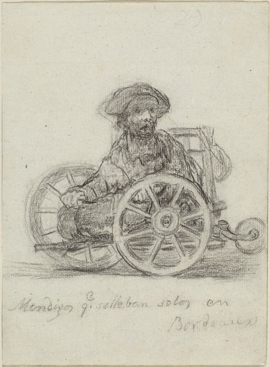 Mendigos que se llevan solos en Bordeaux (Żebracy, którzy poruszają się na własną rękę w Bordeaux) autorstwa Francisco de Goya