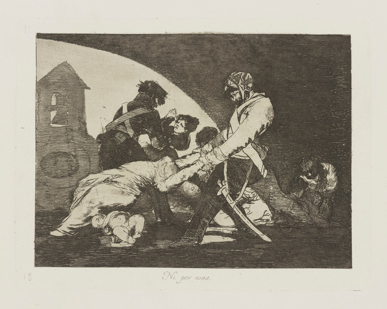 Nawet dla nich. (Ani tego nie rób.), pl. 11 z cyklu Katastrofy wojny autorstwa Francisco de Goya