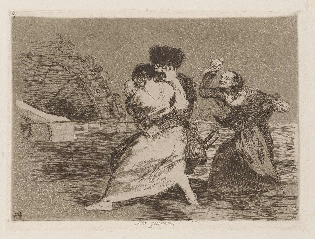 No quieren [sic] (oni nie autorstwa Francisco de Goya