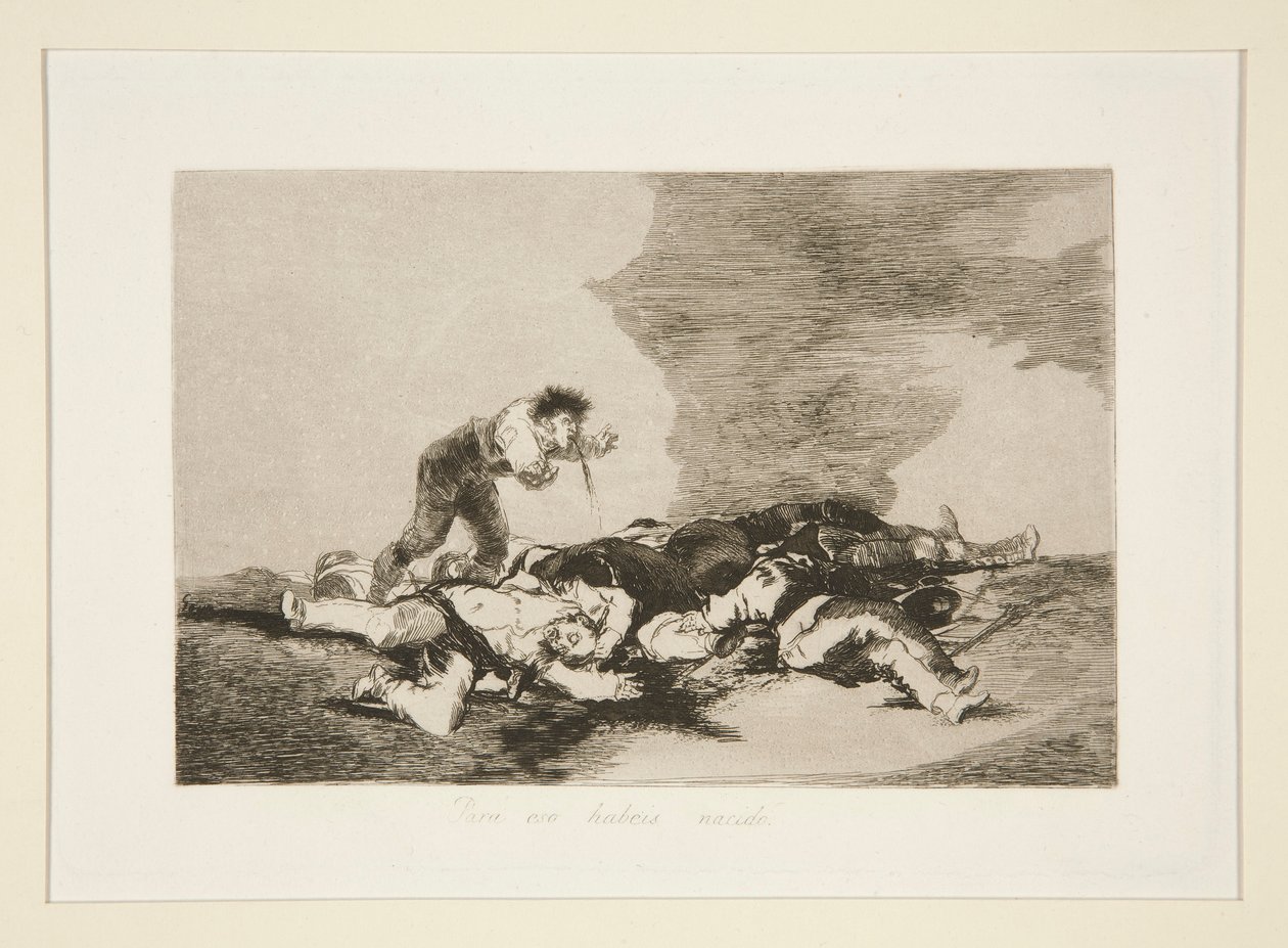 Po to się urodziłeś (Po to się urodziłeś), pl. 12 z Katastrofy wojny autorstwa Francisco de Goya