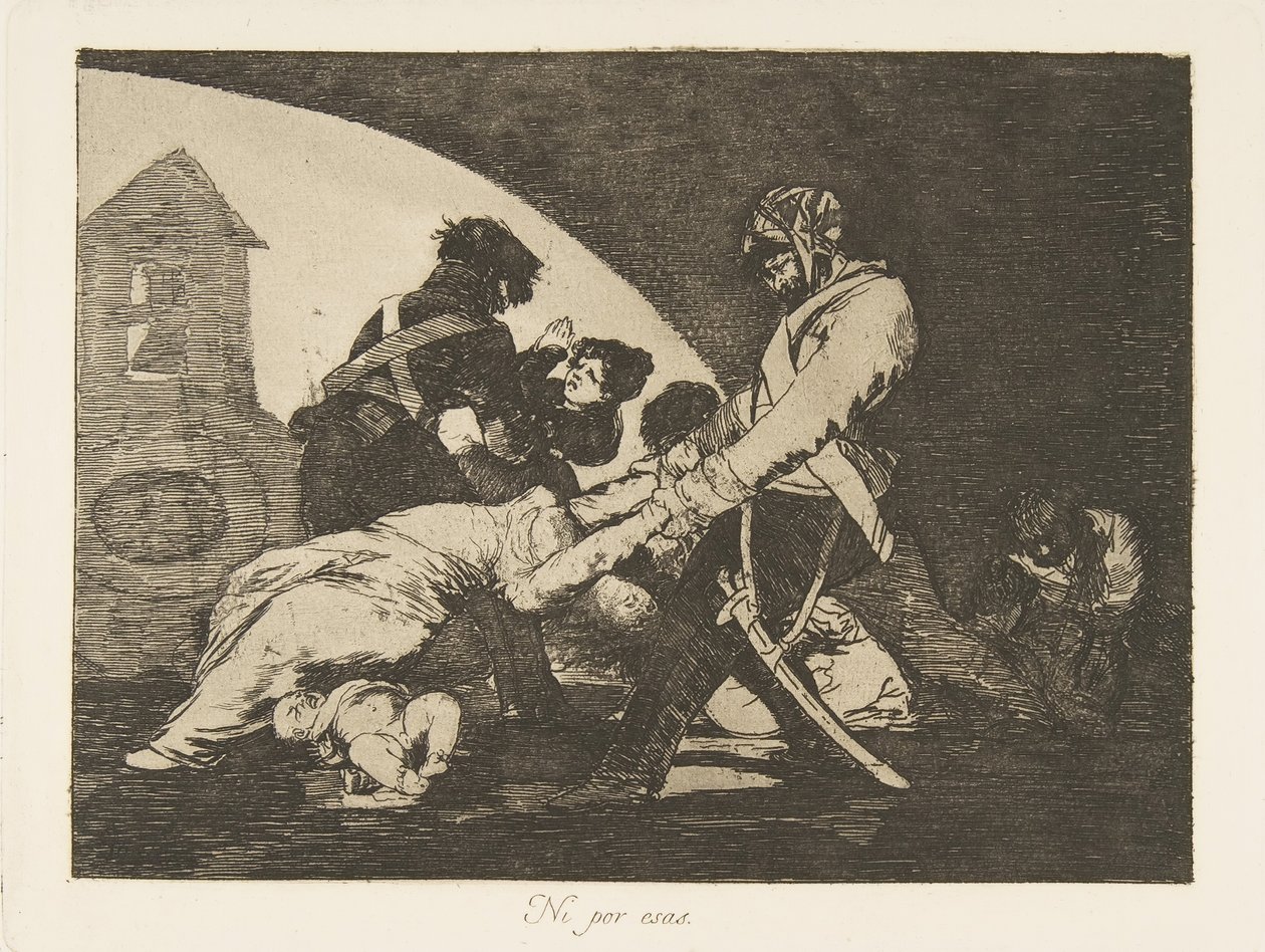 Płyta 11 z Katastrofy wojny Los Desastres de la Guerra: Tego też nie rób. Ni..., 1810. autorstwa Francisco de Goya